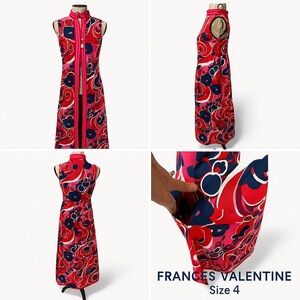 Frances Valentine “Susie Jacket” Flower Power Sleeveless Duster – Size 4 🌺